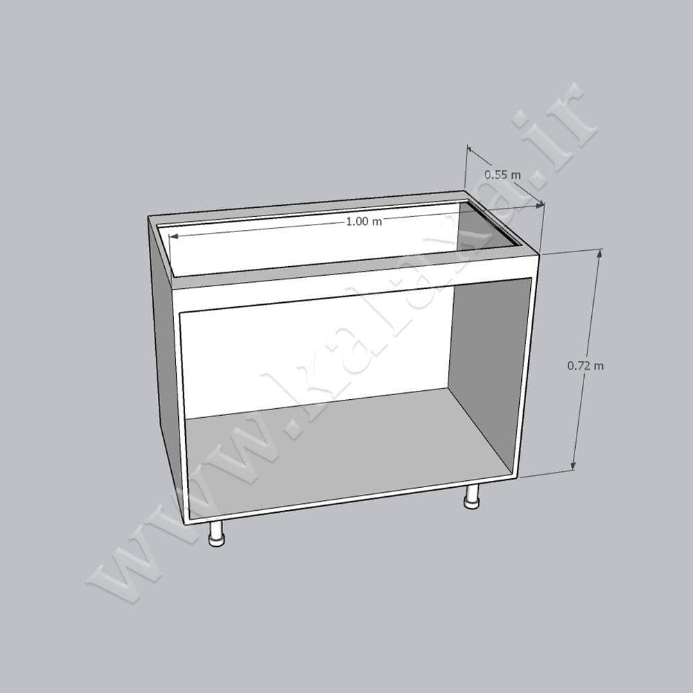 کابینت آماده تکی کشودار هایگلاس ایرانی طول 100 سانتیمتر — تصویر ۲