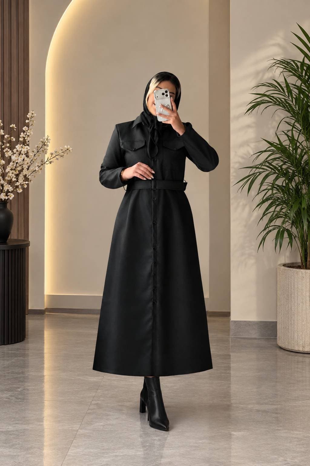 پالتو چرم بلند مدل حوا ارسال رایگان کد ۷۷۶ — تصویر ۴