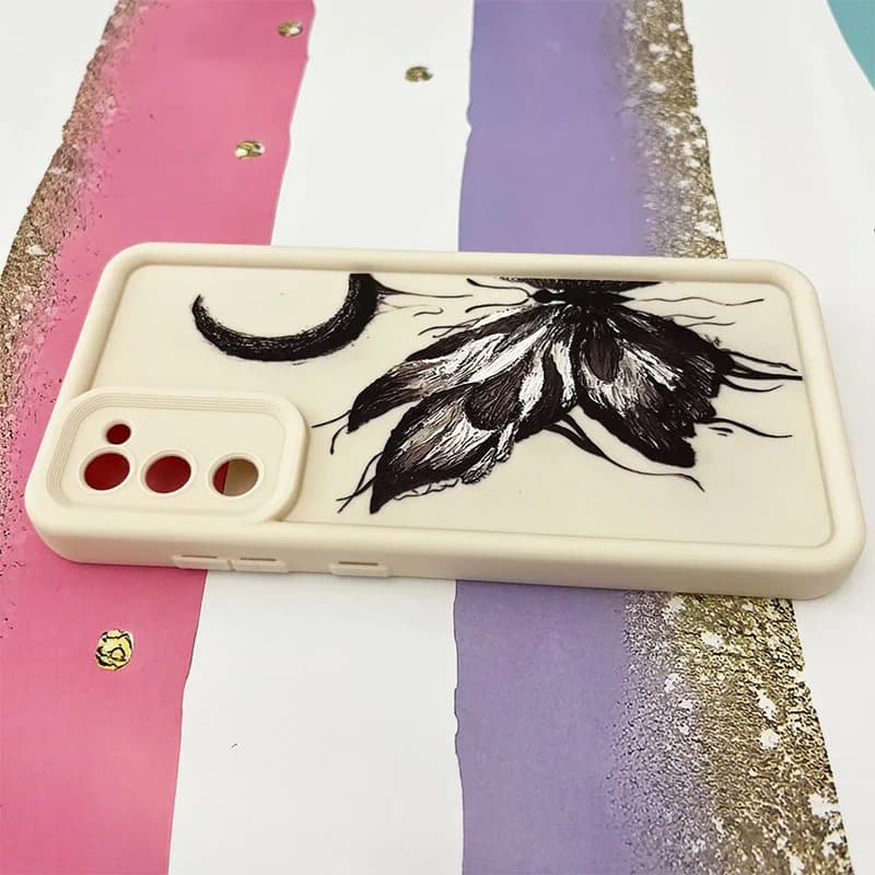 قاب گوشی Galaxy S20 Fe سامسونگ سولید طرح پروانه و ماه کد 485