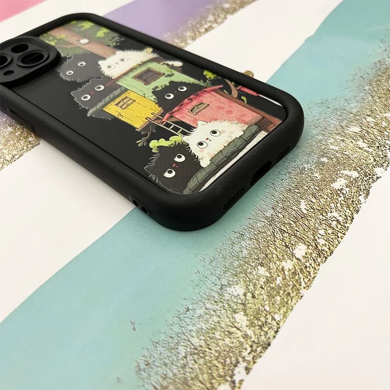 قاب گوشی iPhone 13 آیفون سولید طرح گربه های کیوت کد 557 — تصویر ۳