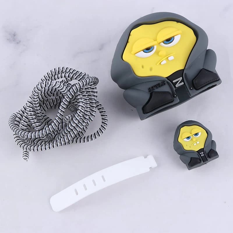 ست محافظ شارژر 4 تکه برای سامسونگ 25 وات طرح باب اسفنجی کد 841