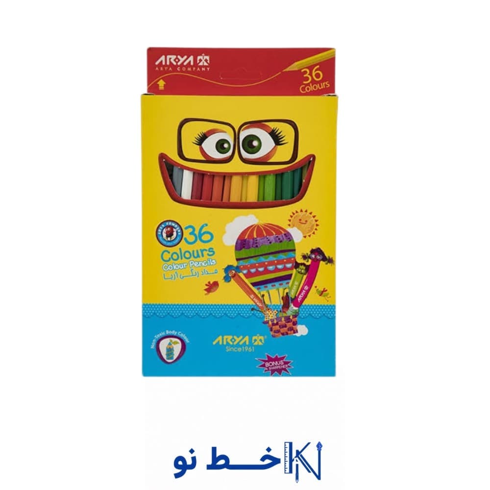 مداد 36 رنگ آریا