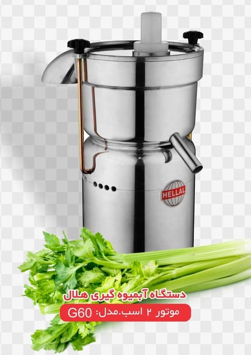 آب میوه گیری هلال صنعتی دهانه 6 سانت 2 اسب — تصویر ۴