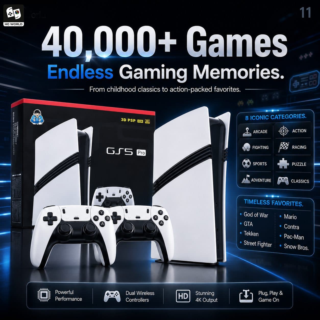 کنسول بازی GS5 Pro (مدل 2.4G Wireless Controller Gamestation) — تصویر ۶