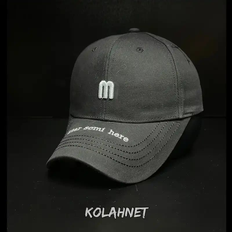 کلاه بیسبالی کتان طرح m کد 5430 — تصویر ۵