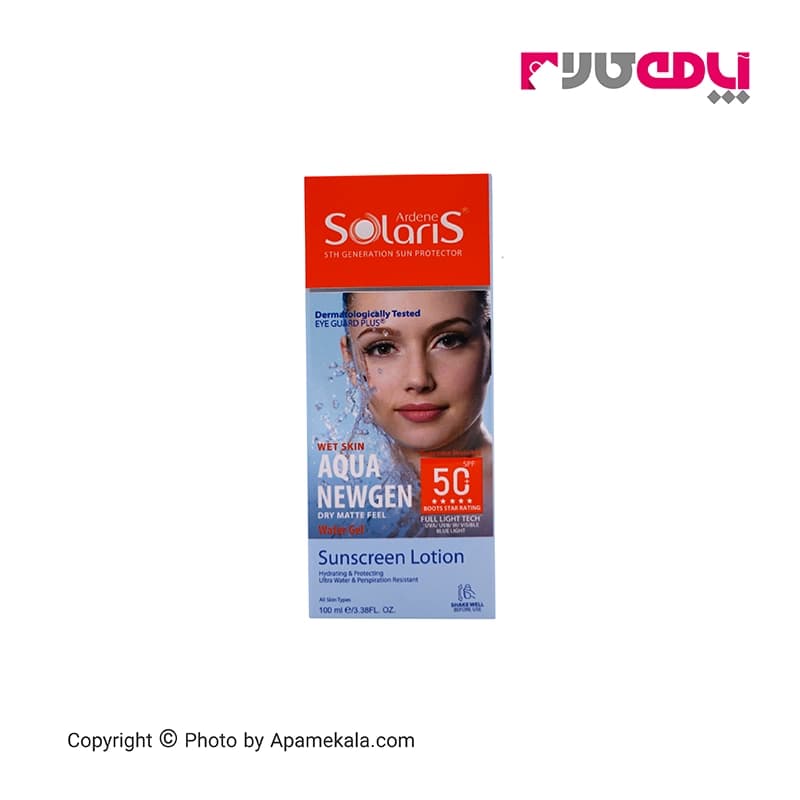 لوسیون ضد آفتاب آردن سولاریس مدل AQUA NEWGEN حجم 100 میل — تصویر ۲