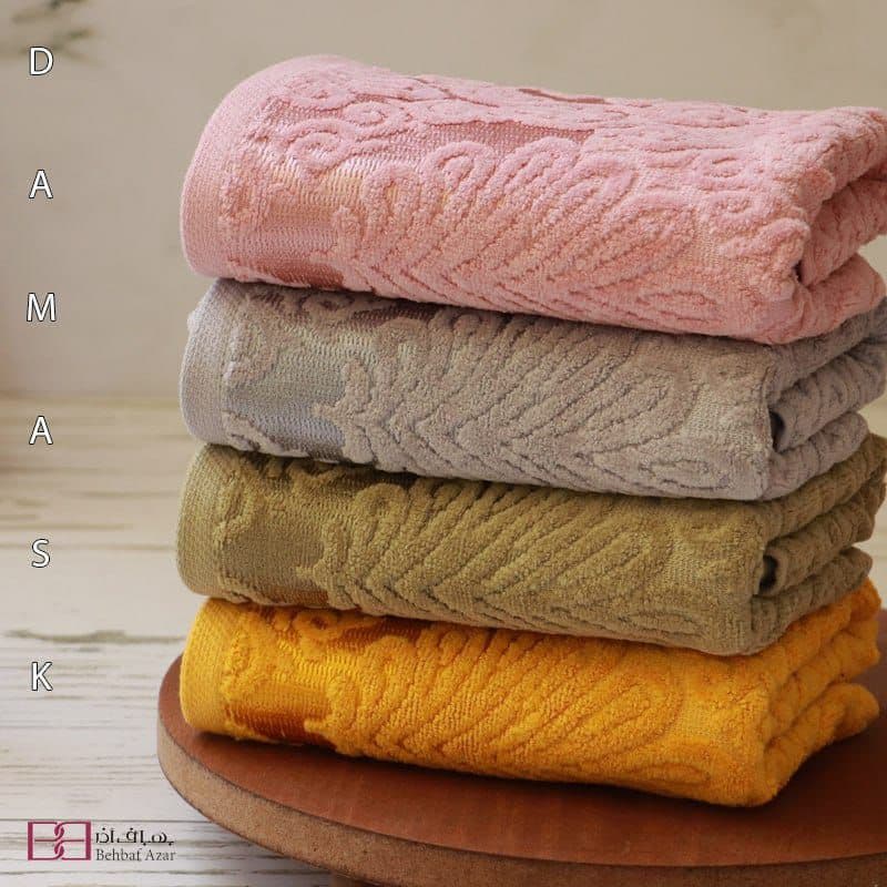 حوله دستی بهباف آذر مدل هارمونی سایز 78×40 سانتی متر — تصویر ۲