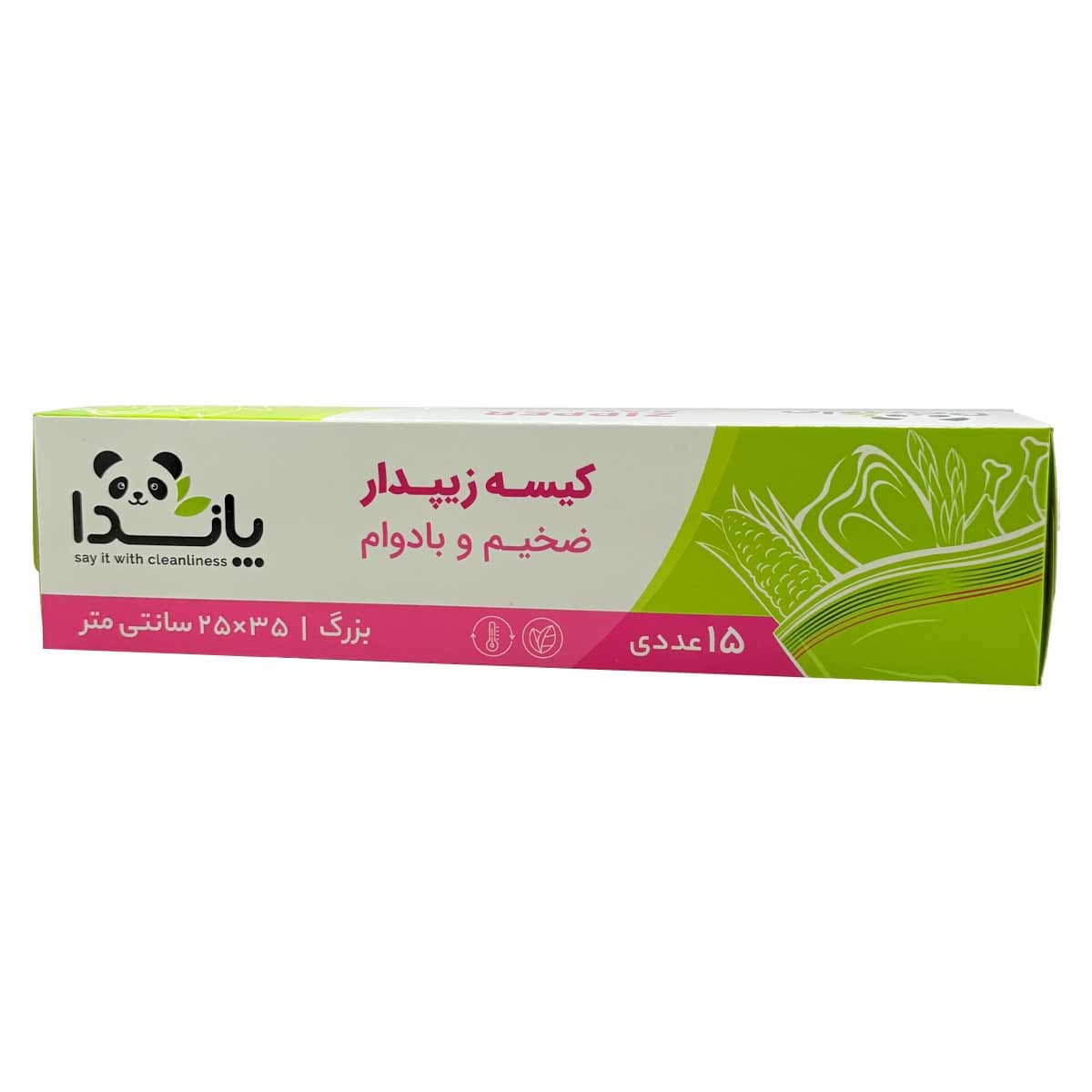 کیسه زیپدار ضخیم سایز 35*25 بزرگ پاندا 15 عددی