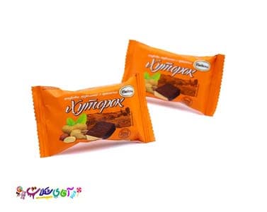 ویفر روسی بادام زمینی با روکش شکلات (500 گرم)