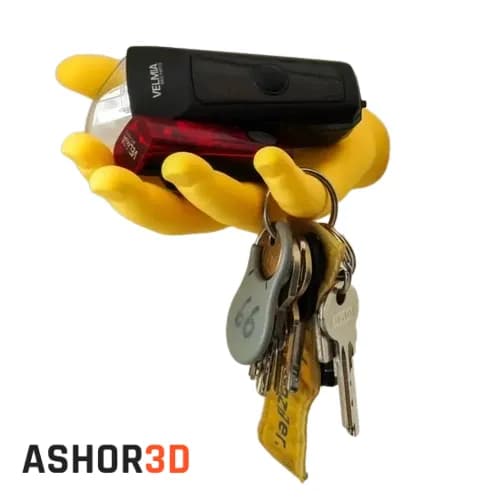 هولدر دیواری هدفون طرح دست پرینت سهبعدی Ashor3D — تصویر ۲