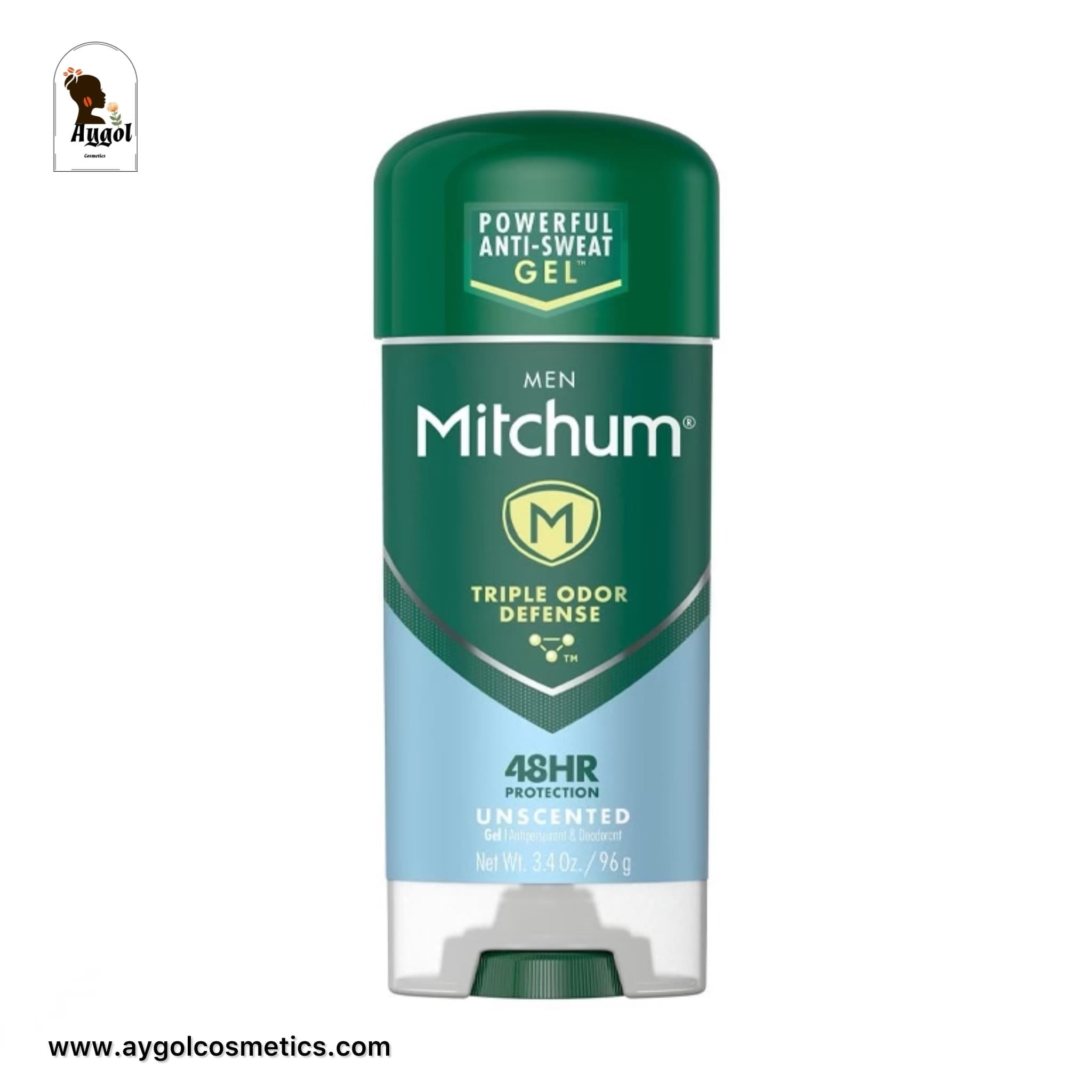 دئودورانت ژلی و ضد تعریق مردانه 48 ساعته و بی بو میچام مدل تریپل اودور دیفنس Mitchum Men Triple Odor Defense Unscented Anti-Perspirant & Deodorant