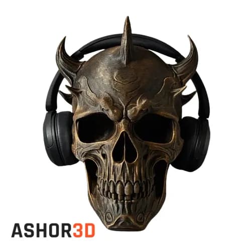 نگهدارنده هدفون طرح The Horned Skull — تصویر ۳