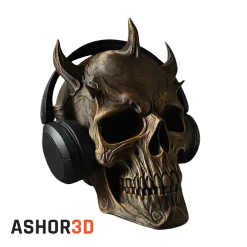 نگهدارنده هدفون طرح The Horned Skull — تصویر ۲