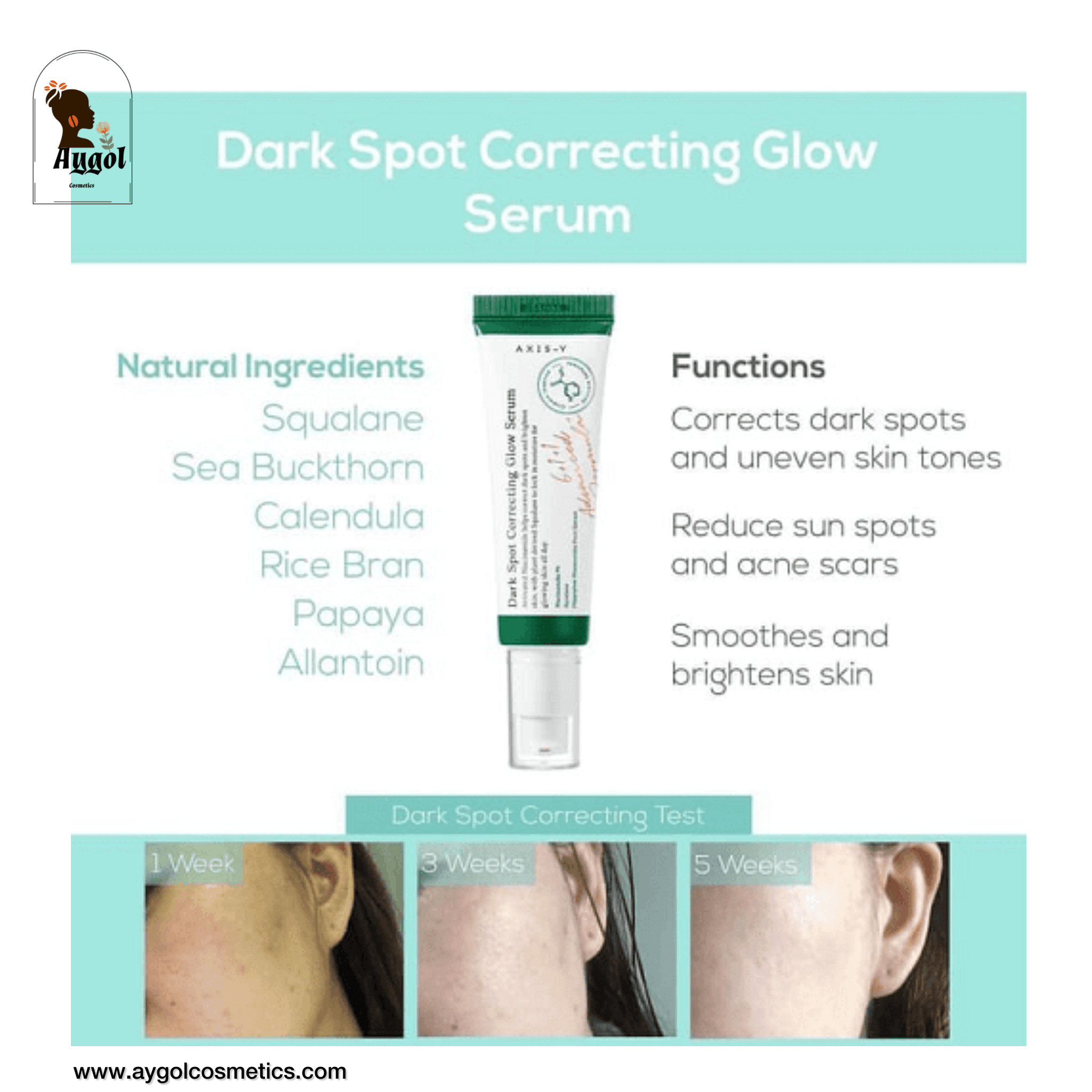 سرم ضد لک و روشن کننده حاوی نیاسینامید دارک اسپات کورکتینگ گلو اکسیس وای AXIS-Y Dark Spot Correcting Glow Serum — تصویر ۴