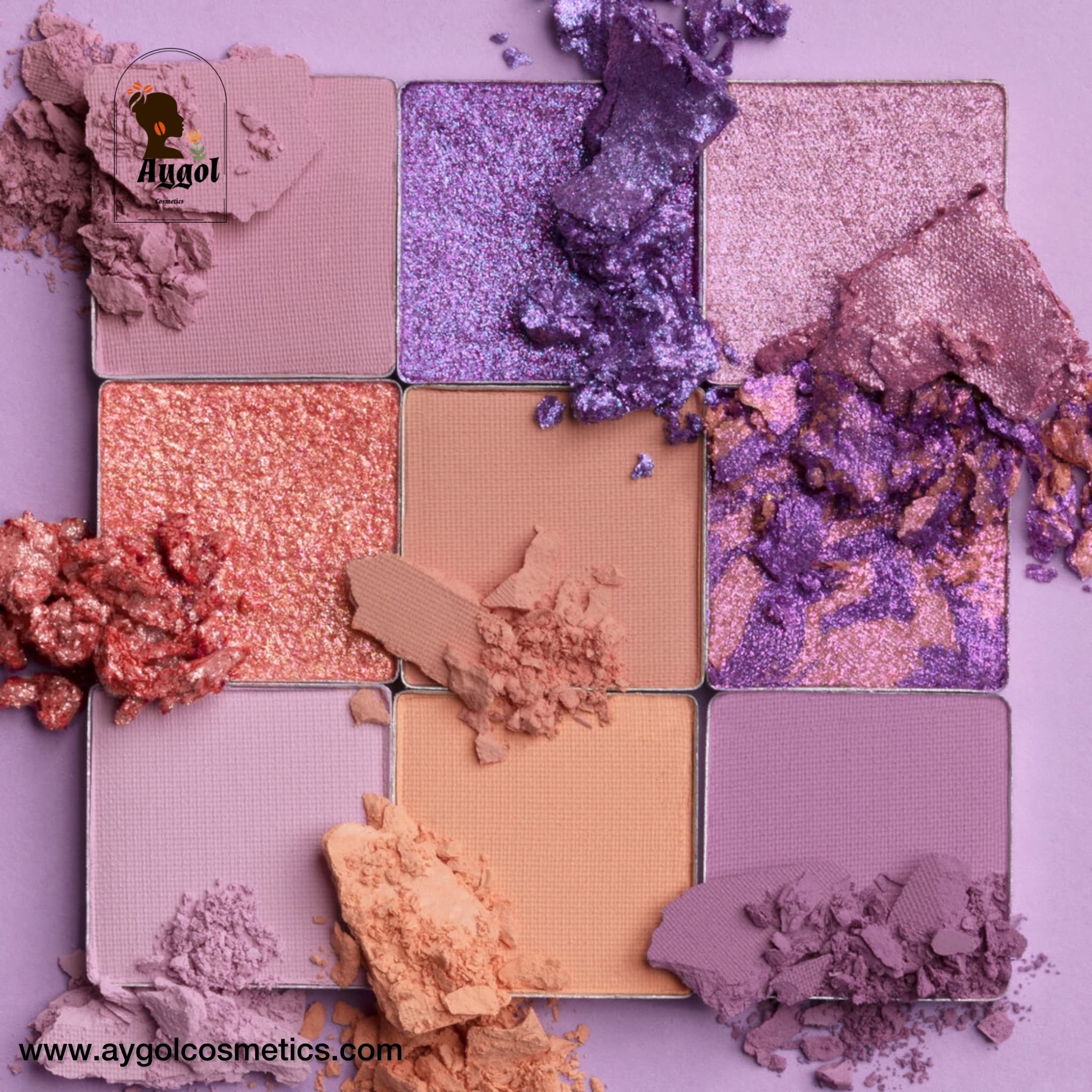 پالت سایه 9 رنگ پاستل لیلاک هدی بیوتی HUDA BEAUTY PASTELS LILAC EYESHADOW PALETTE — تصویر ۸