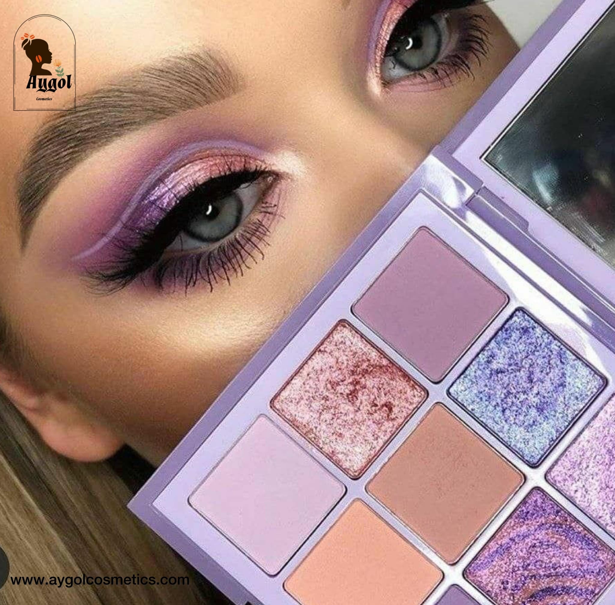 پالت سایه 9 رنگ پاستل لیلاک هدی بیوتی HUDA BEAUTY PASTELS LILAC EYESHADOW PALETTE — تصویر ۲