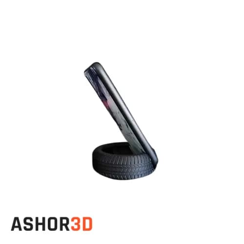 هولدر موبایل طرح تایر | استند رومیزی پرینت سه‌بعدی Ashor3D — تصویر ۲