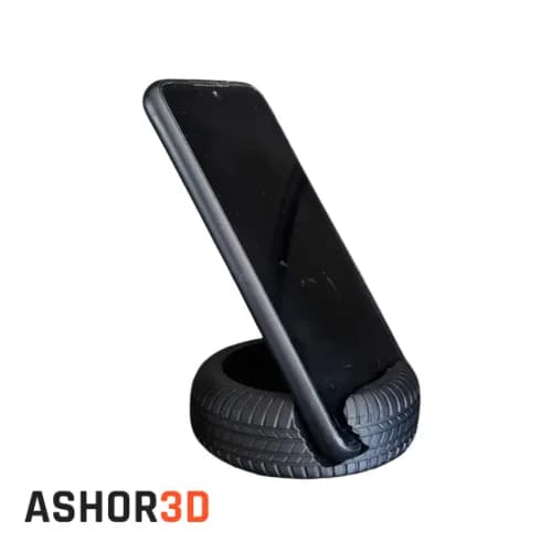 هولدر موبایل طرح تایر | استند رومیزی پرینت سه‌بعدی Ashor3D