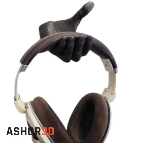 نگهدارنده دیواری هدفون طرح دست | تولید اختصاصی Ashor3D — تصویر ۳
