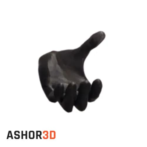 نگهدارنده دیواری هدفون طرح دست | تولید اختصاصی Ashor3D — تصویر ۲