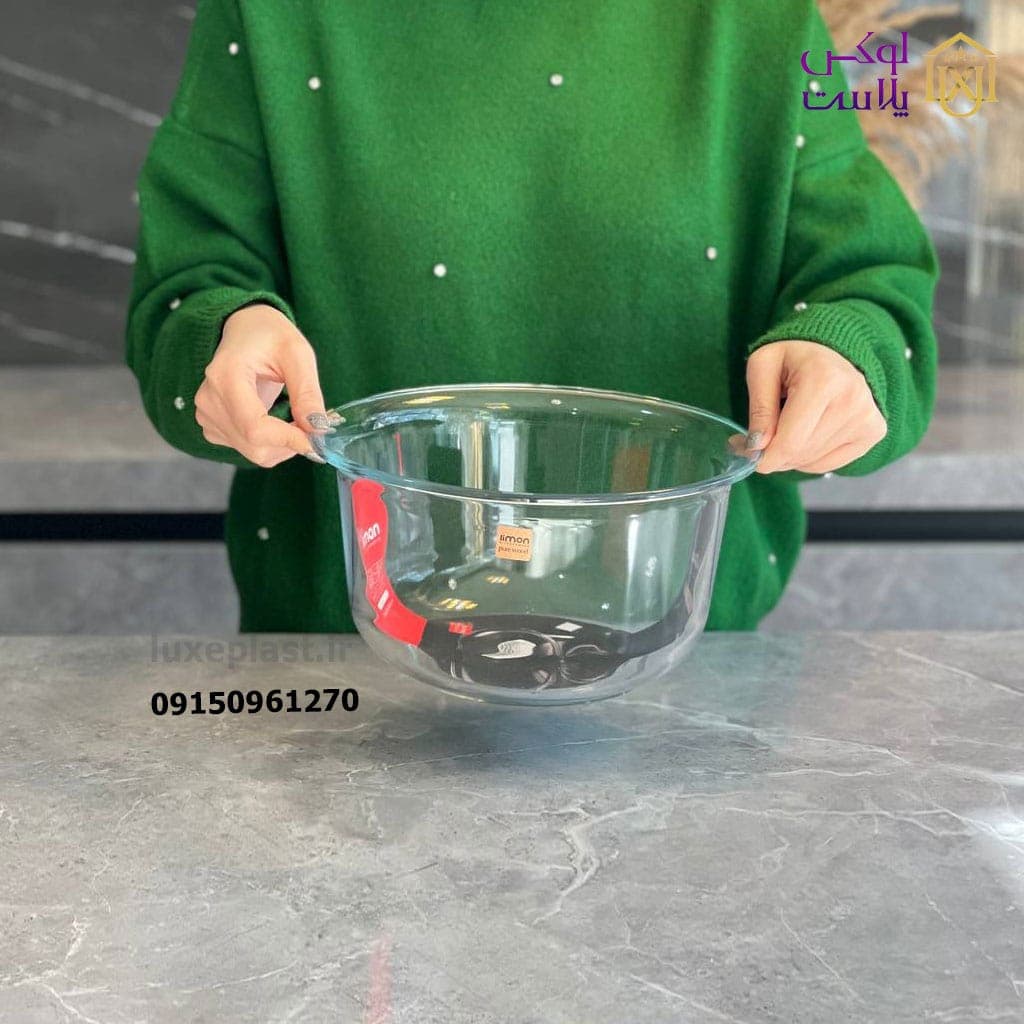 کاسه گرد شیشه ای 3 و 4 لیتر لیمون کد2294