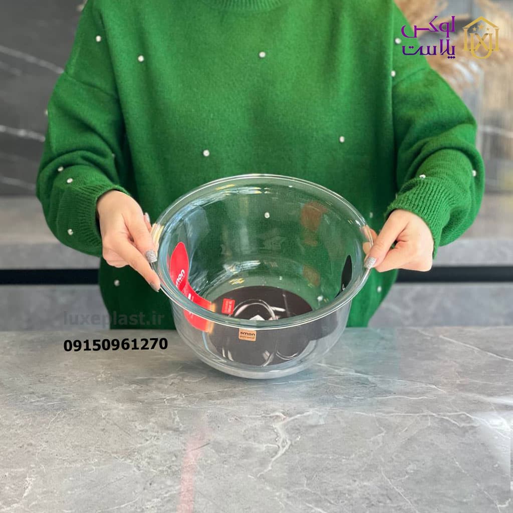 کاسه گرد شیشه ای 3 و 4 لیتر لیمون کد2294 — تصویر ۲