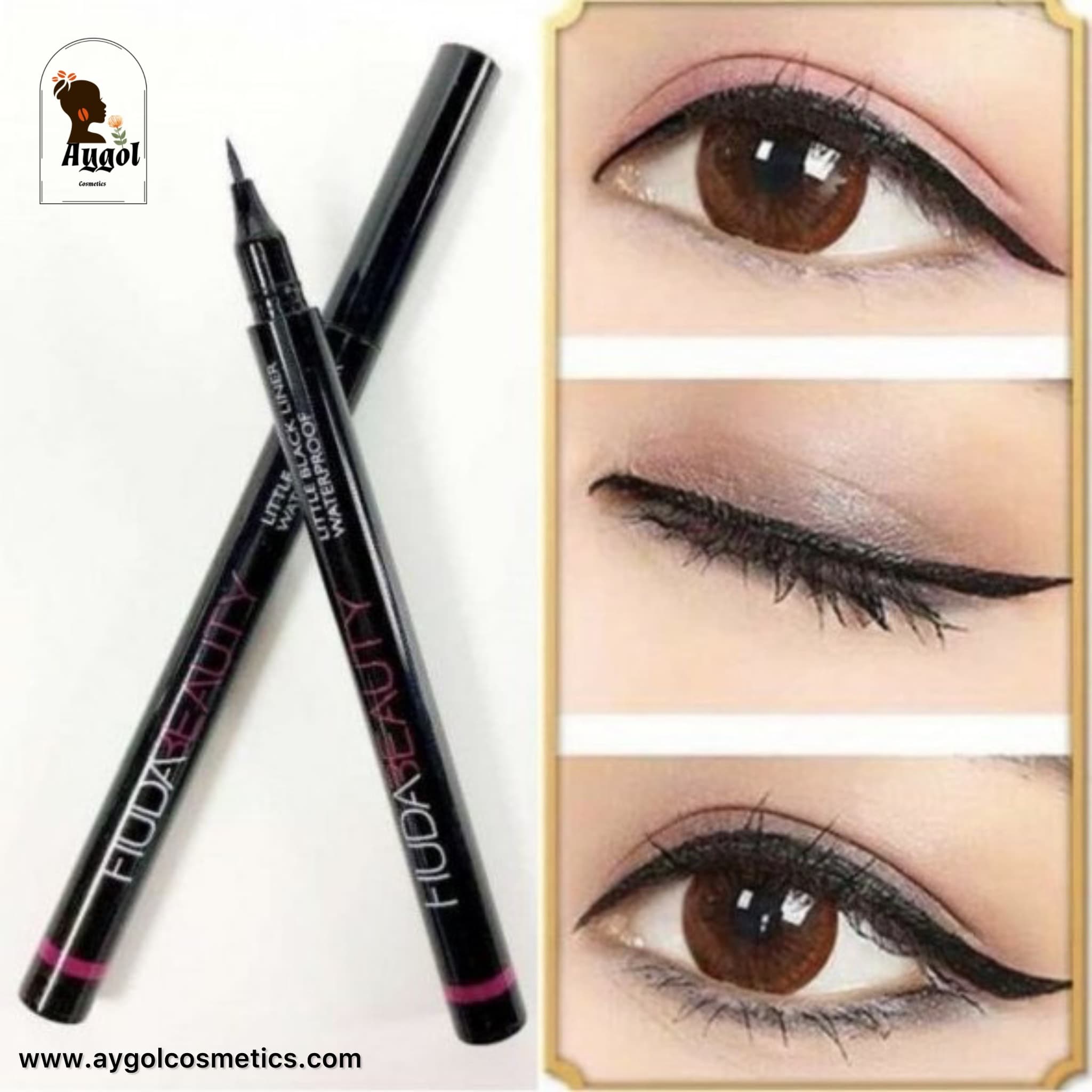 خط چشم مایع و ماژیکی ضد آب هدی بیوتی مدل لایف لاینر کوییک ان ایزی پریسیژن Huda beauty Life Liner Quick ‘N Easy Precision Liquid Eye Liner — تصویر ۳