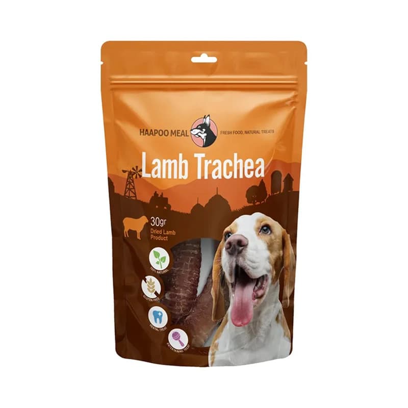تشویقی سگ هاپومیل مدل نای بره خشک کد Lamb Trachea وزن 30 گرم — تصویر ۳