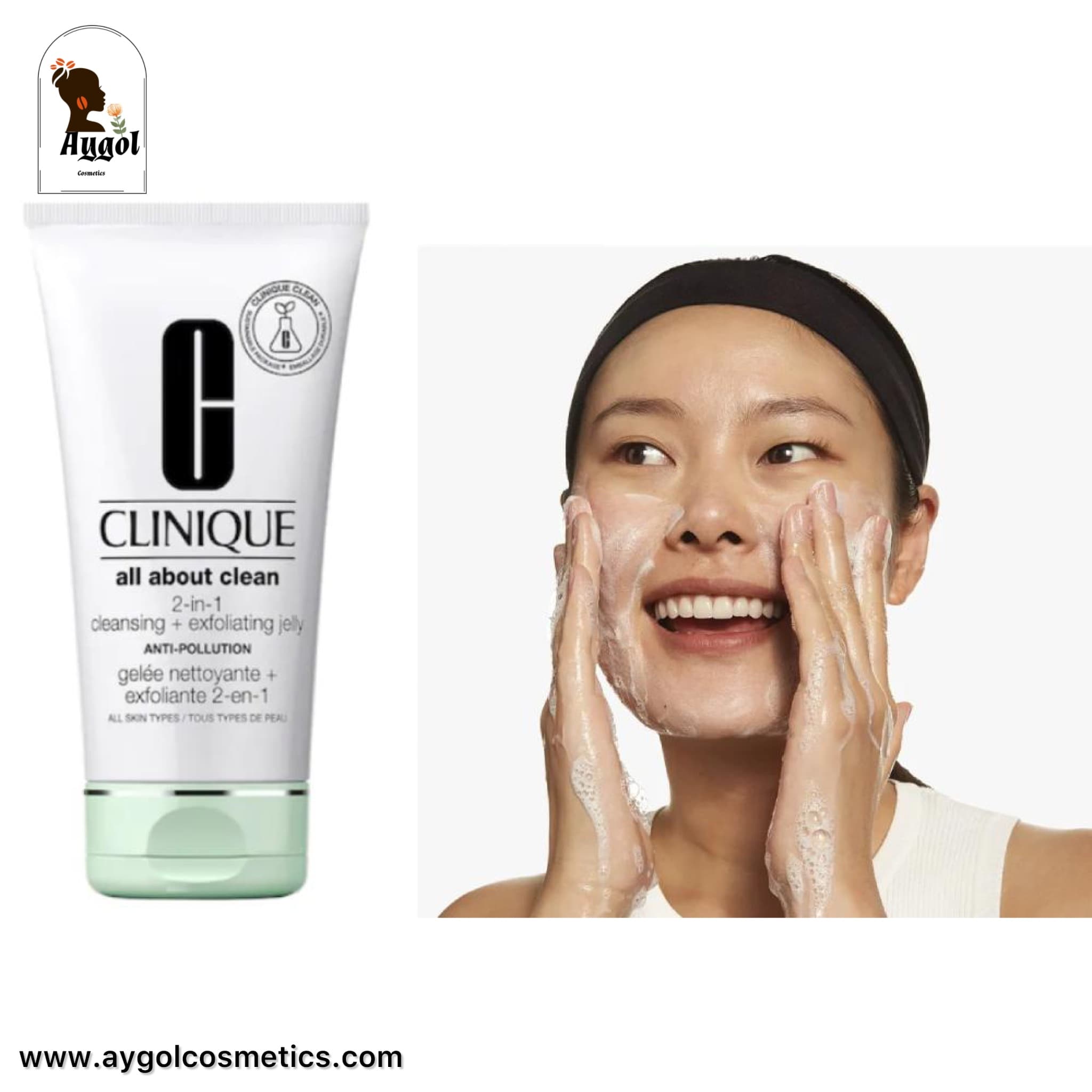 ژل لایه بردار و پاک کننده 2 در 1 کلینیک Clinique All About Clean 2-in-1 Cleansing + Exfoliating Jelly — تصویر ۴