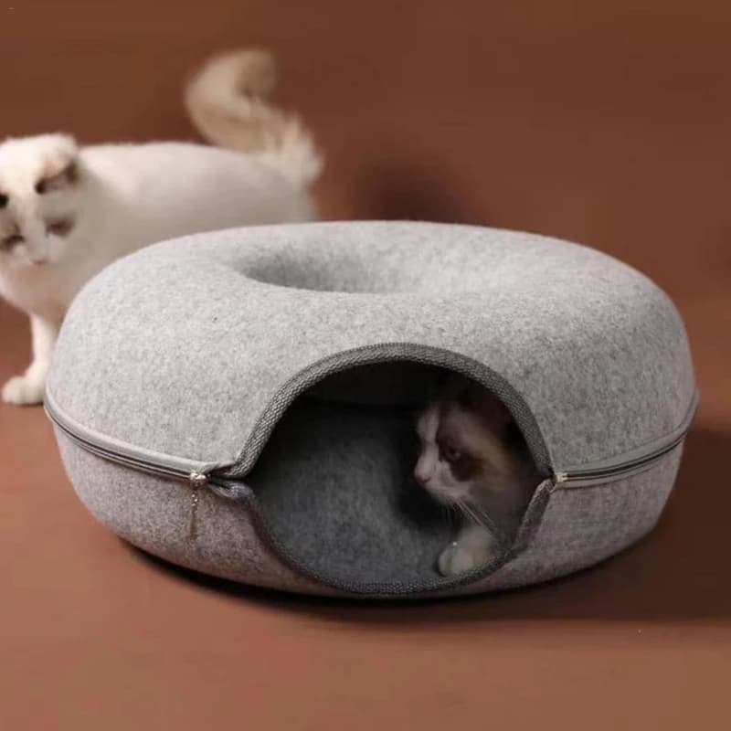 جای خواب تونلی گربه مدل دونات Donut — تصویر ۴