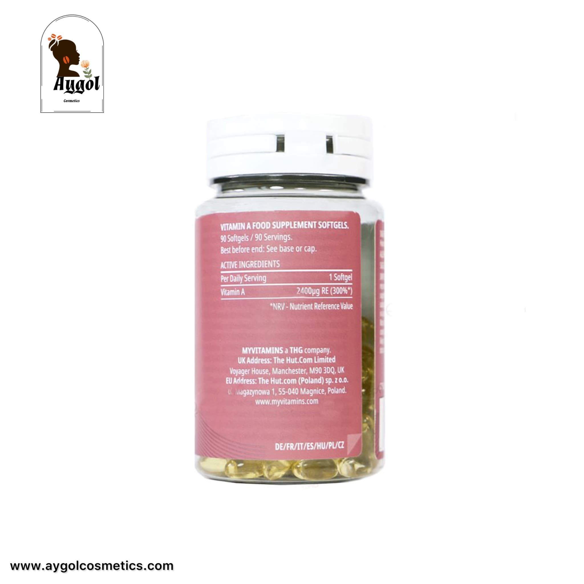 کپسول رتینول مای ویتامینز MYVITAMINS RETINOL 90 عددى — تصویر ۳
