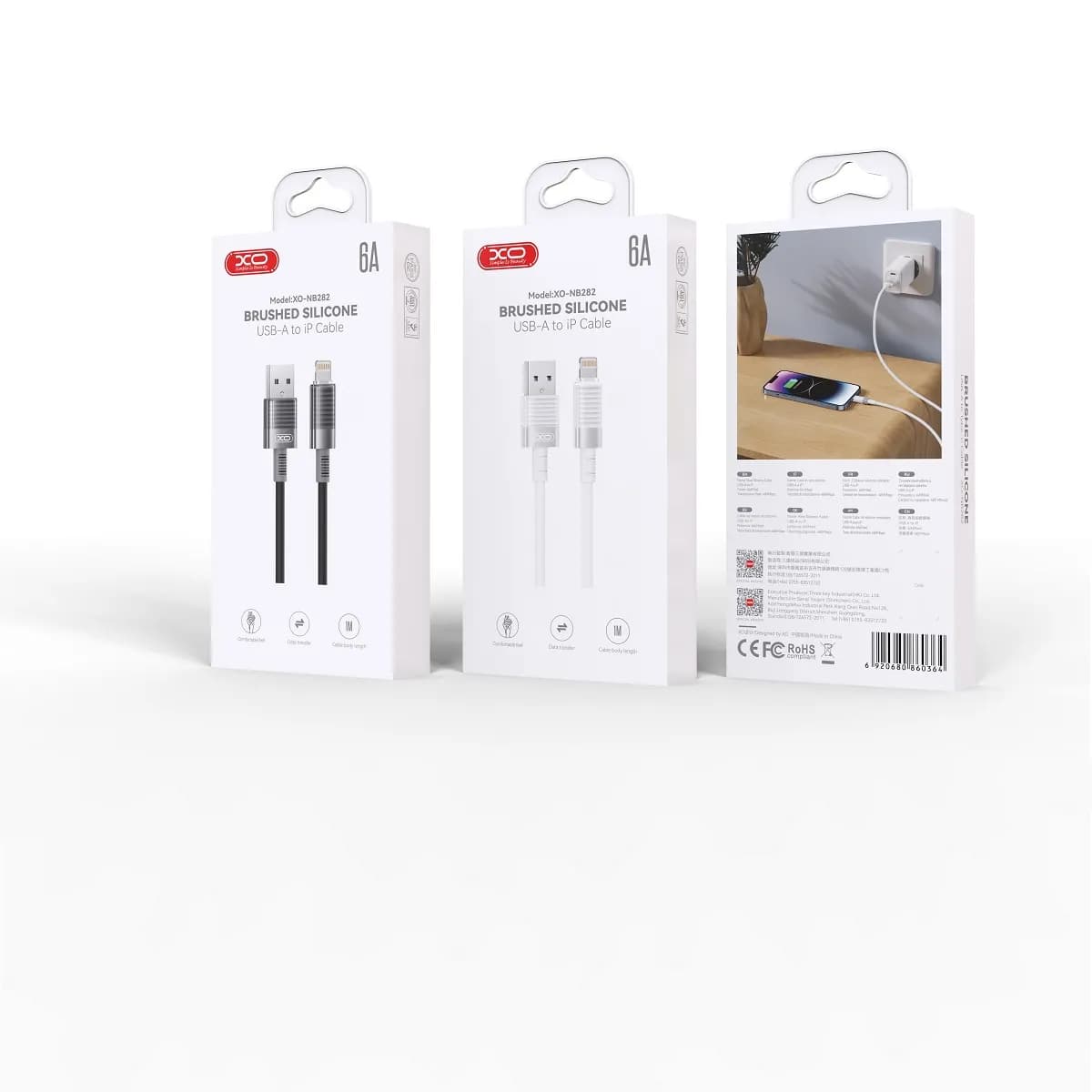 کابل دیتای لایتنینگ به یو اس بی ایکس او XO NB282 LIGHTNING — تصویر ۳