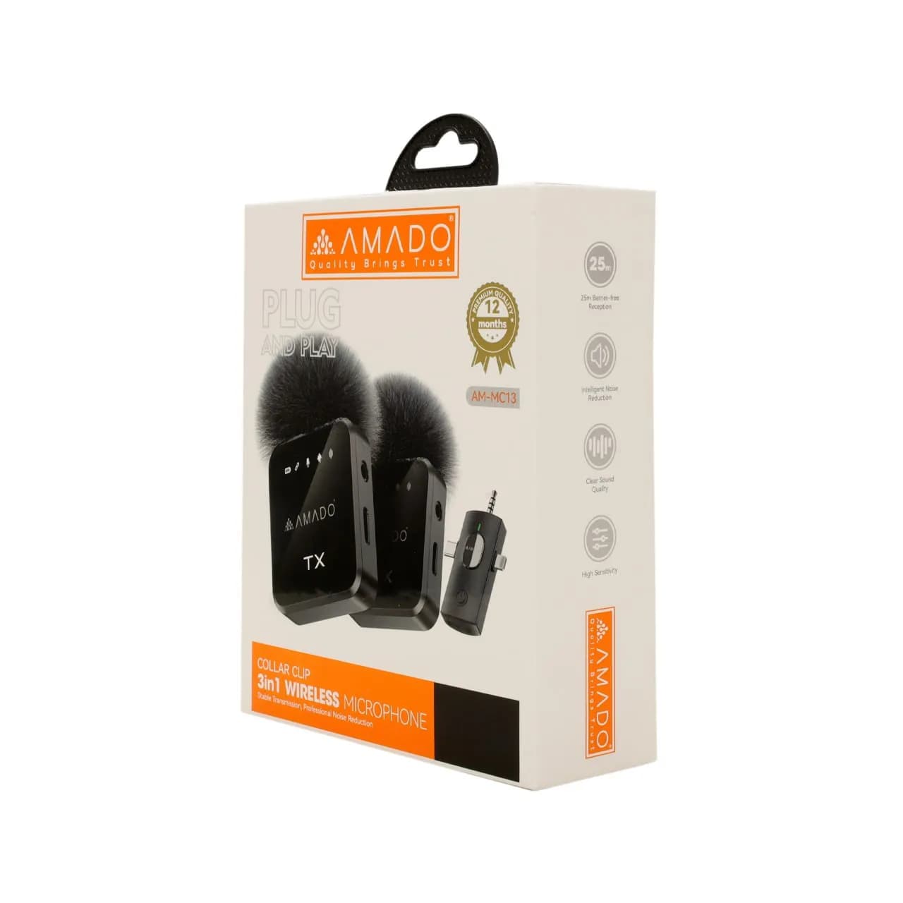 میکروفون بی‌سیم 3 در 1 آمادو مدل AMADO MC13 — تصویر ۲