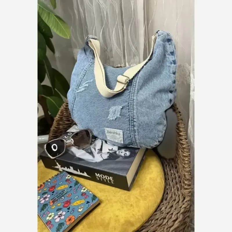 کیف دوشی جین سنگشور لی خارجی ابعاد 40 در 28 سانتی متر — تصویر ۵