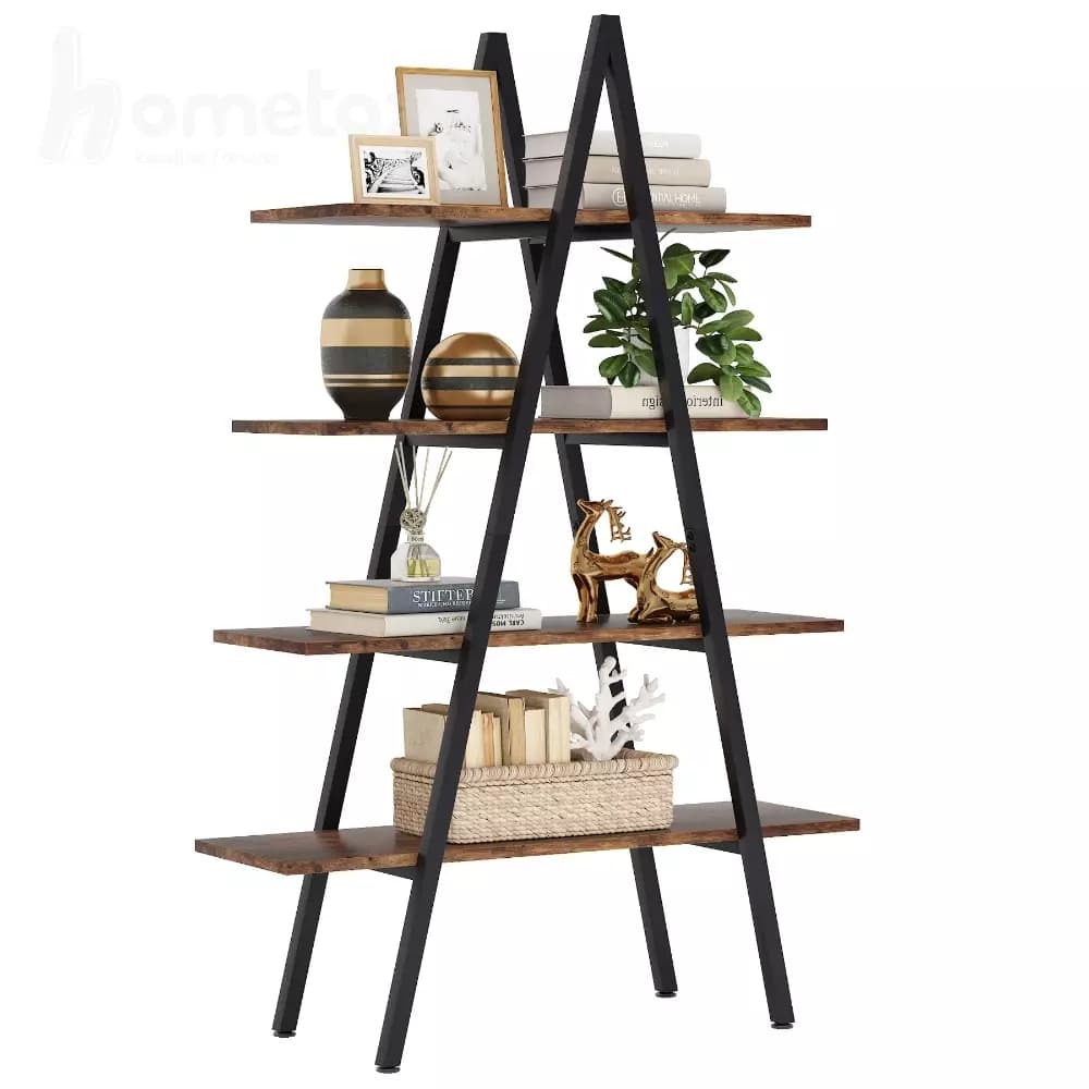 شلف فلزی مدرن با صفحه چوب یا mdf مدل ht1595 — تصویر ۳