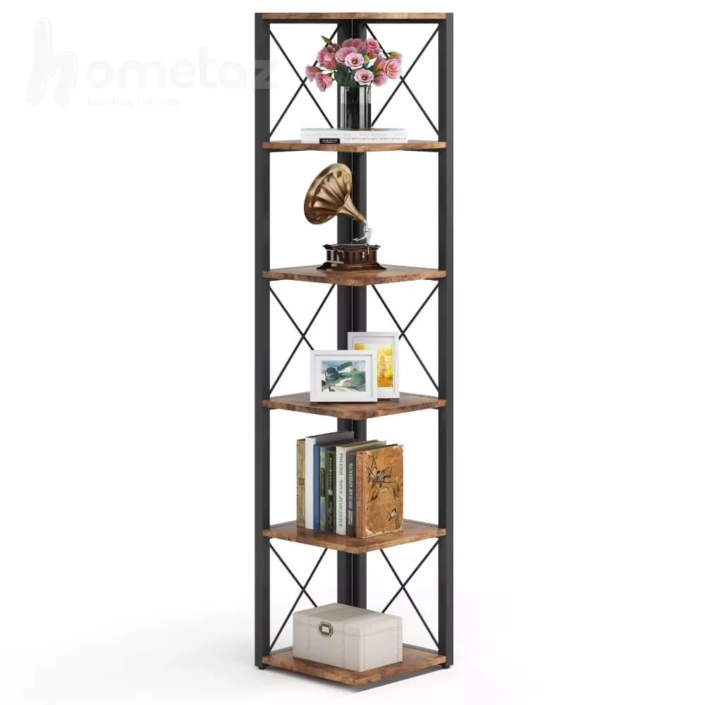 شلف و کتابخانه فلزی ایستاده با صفحه ام دی اف یا چوب مدل ht1592 — تصویر ۴