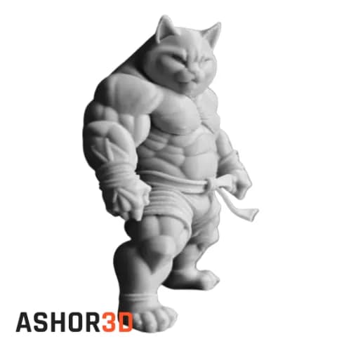فیگور گربه جنگجو Feline Fighter چاپ سه بعدی | آشور 3D — تصویر ۴