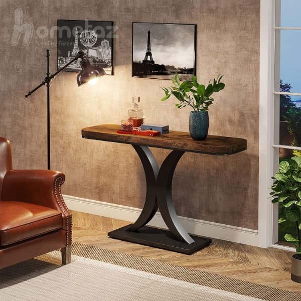 میز کنسول پایه فلزی روستیک مدل بلیک ht1850 — تصویر ۲