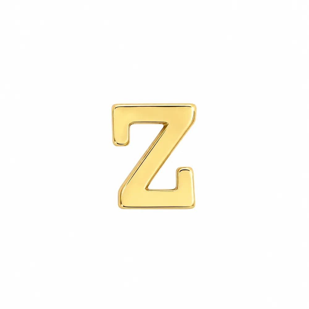 پلاک طلا حرف Z بزرگ