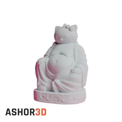 فیگور Hello Kitty طرح بودا | مجسمه دکوری پرینت سه‌بعدی