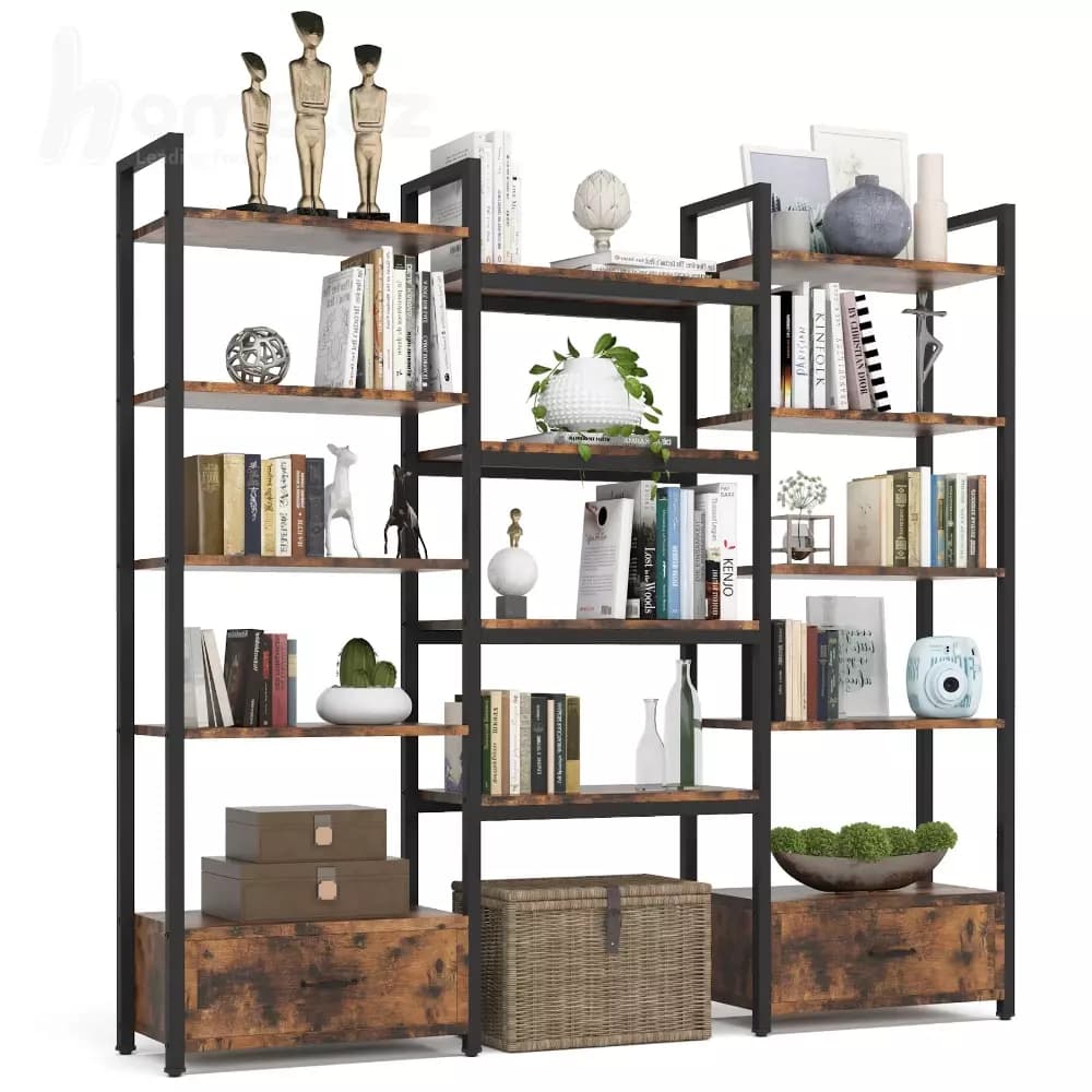 شلف فلزی با صفحه چوب یا mdf طرح چوب مدل ht1588