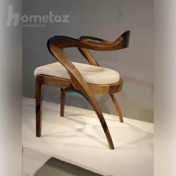صندلی ناهار خوری روستیک با چوب راش یا گردو مدل ht1708 — تصویر ۲