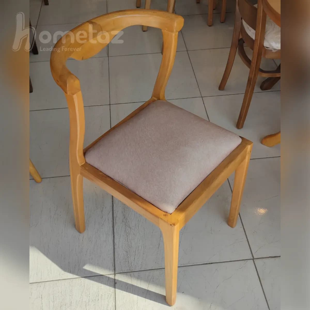صندلی ناهار خوری روستیک با چوب راش یا گردو مدل ht1708 — تصویر ۷