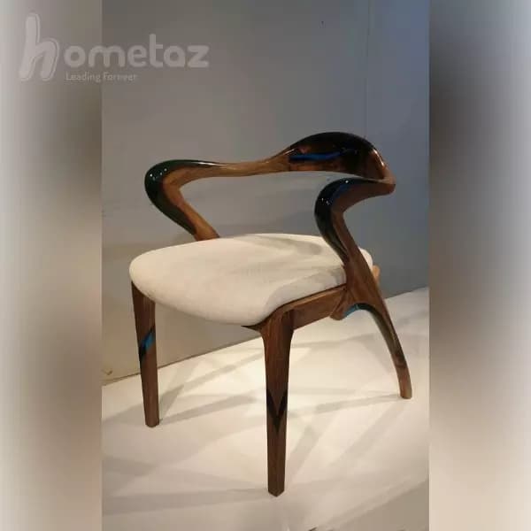 صندلی ناهار خوری روستیک با چوب راش یا گردو مدل ht1708 — تصویر ۶