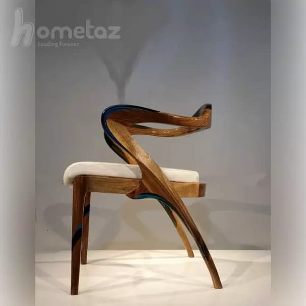 صندلی ناهار خوری روستیک با چوب راش یا گردو مدل ht1708 — تصویر ۴