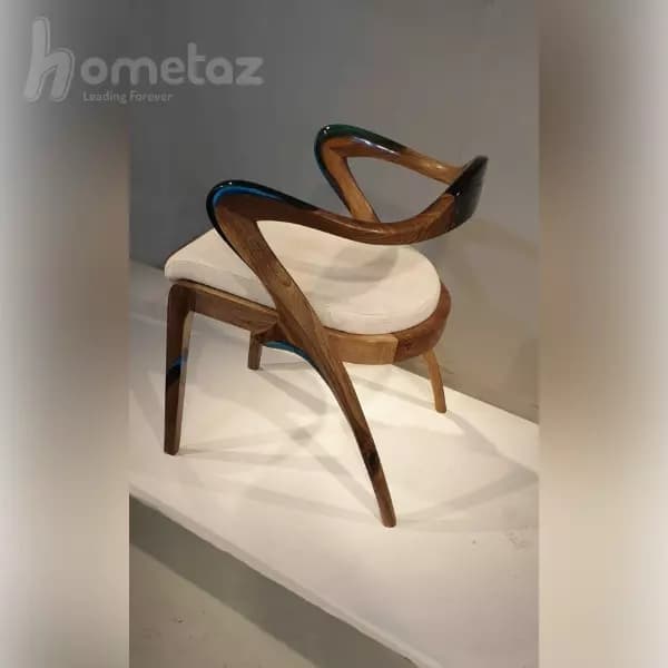 صندلی ناهار خوری روستیک با چوب راش یا گردو مدل ht1708 — تصویر ۳