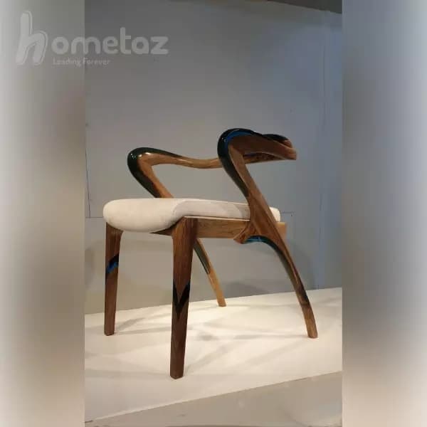 صندلی ناهار خوری روستیک با چوب راش یا گردو مدل ht1708 — تصویر ۵