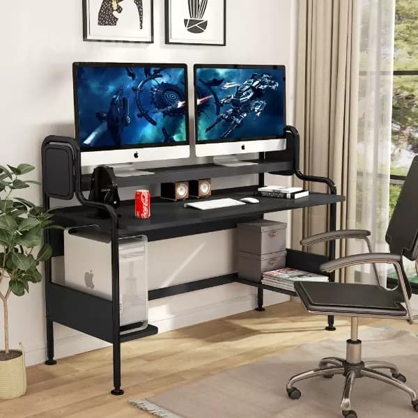 میز گیمینگ پایه فلزی خفن با صفحه ام دی اف mdf مدل ht1879
