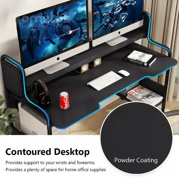 میز گیمینگ پایه فلزی خفن با صفحه ام دی اف mdf مدل ht1879 — تصویر ۵