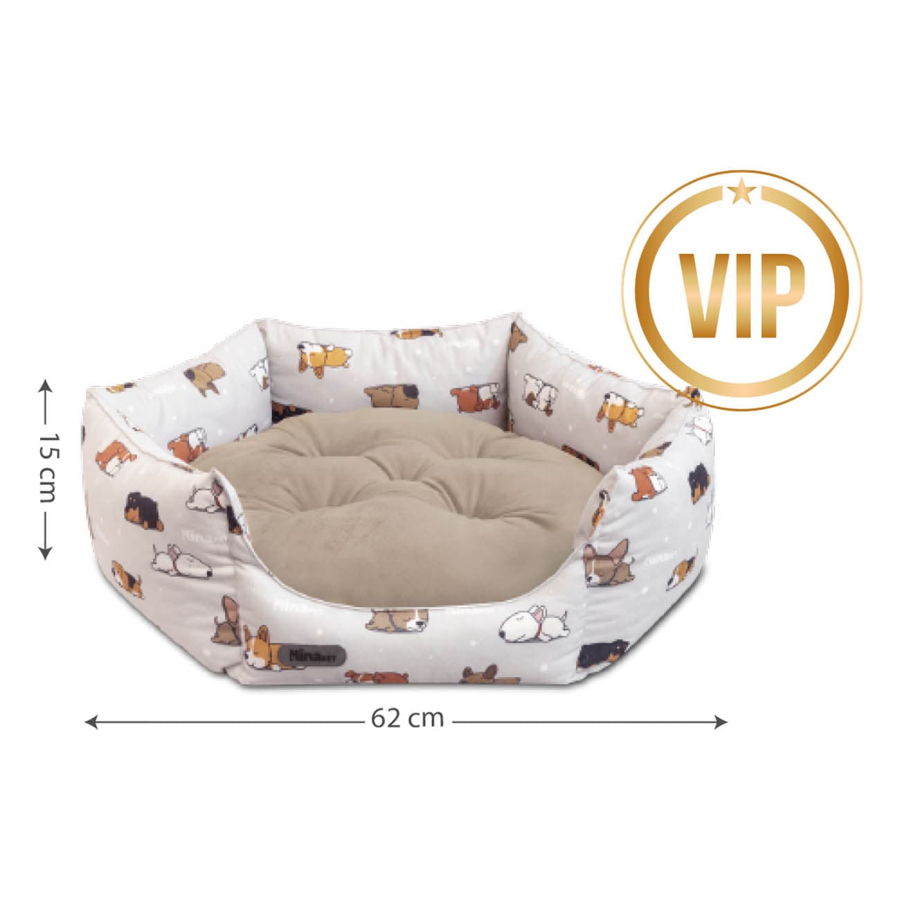 جای خواب گربه و سگ VIP شش ضلعی سایز 0 — تصویر ۳
